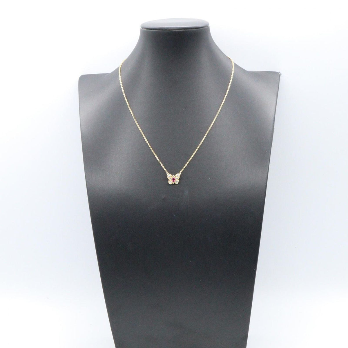 Van Cleef & Arpels Necklace Papillon Ruby Diamond 31.5 39 18K — view 6