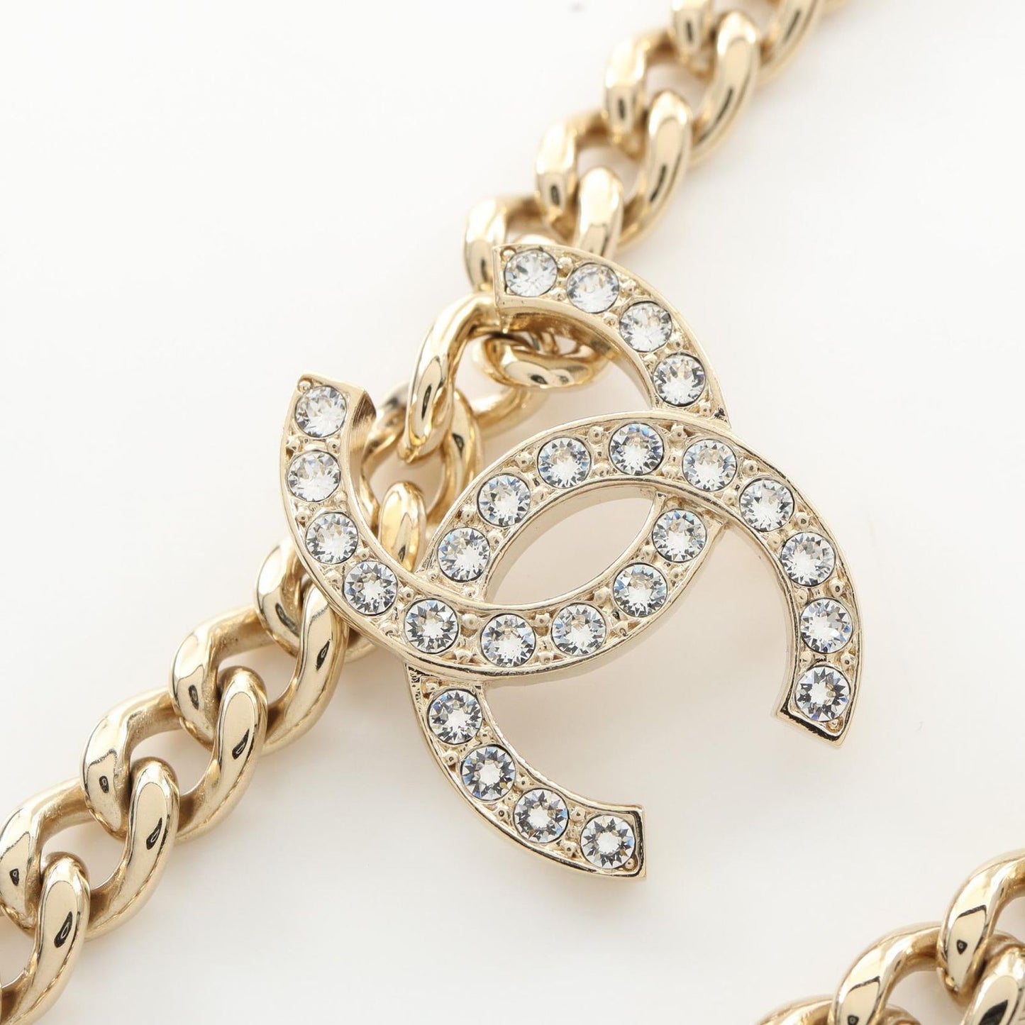 Chanel Necklace CC Logo Double Heart — view 8