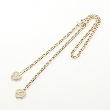 Chanel Necklace CC Logo Double Heart — view 4