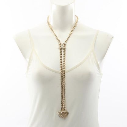 Chanel Necklace CC Logo Double Heart — view 7