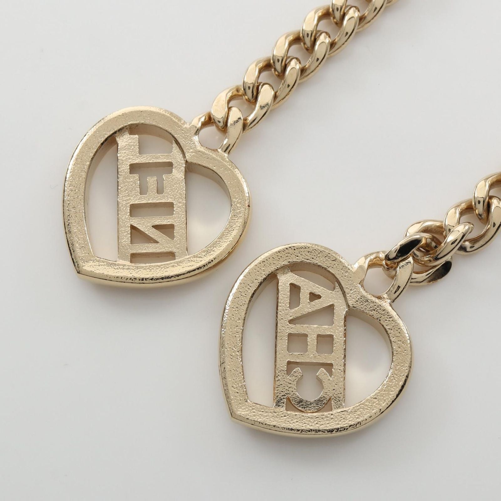 Chanel Necklace CC Logo Double Heart — view 3
