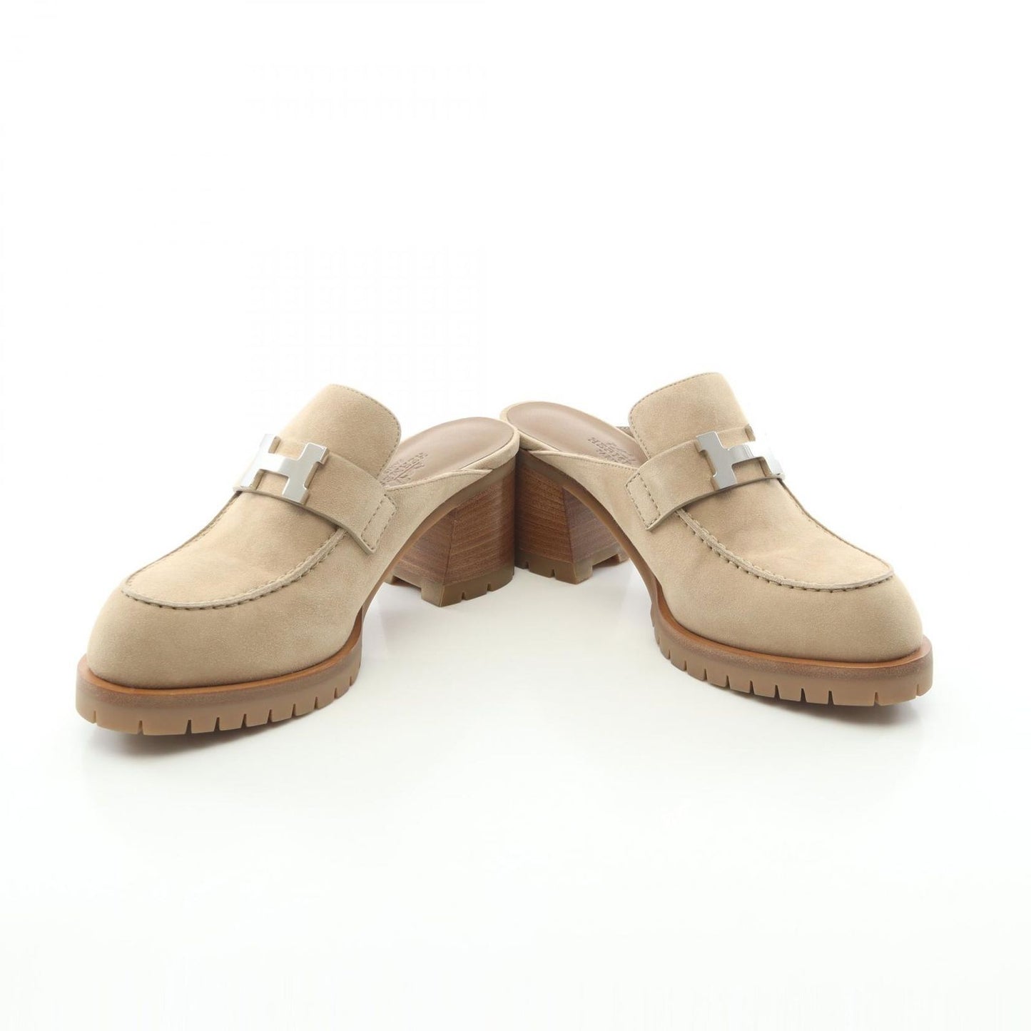 Hermes Mules Flor Suede — view 3