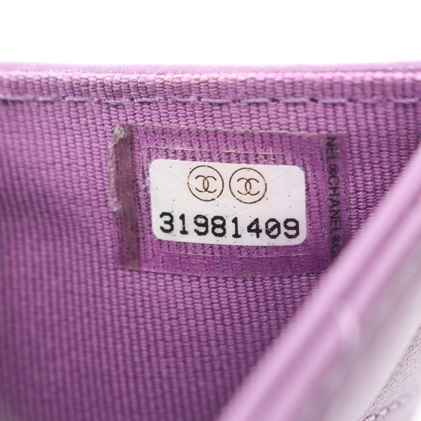 Chanel Trifold Wallet Classic Small Flap Quilted Purple Lambskin — view 6
