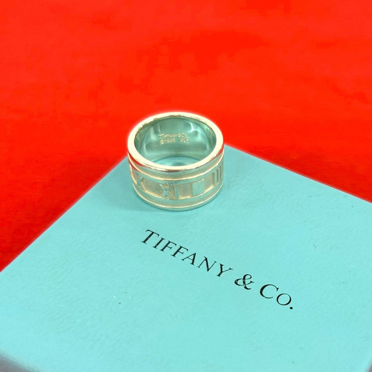 Tiffany & Co Vintage Atlas Wide Ring 925 Sterling Silver