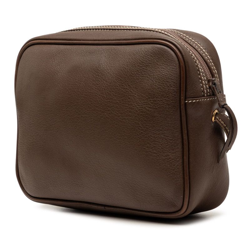 Dior Crossbody Shoulder Bag CD Logo Brown Leather — view 2