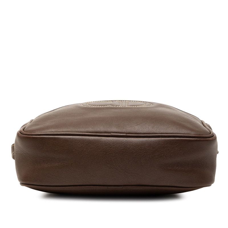 Dior Crossbody Shoulder Bag CD Logo Brown Leather — view 3