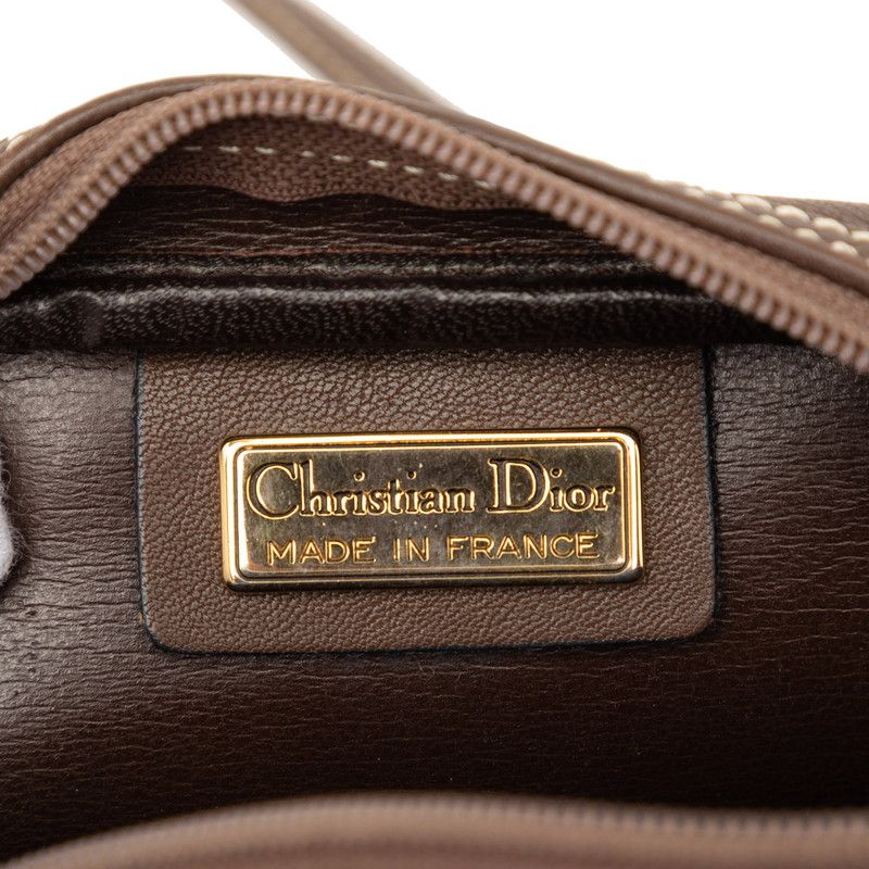 Dior Crossbody Shoulder Bag CD Logo Brown Leather — view 5