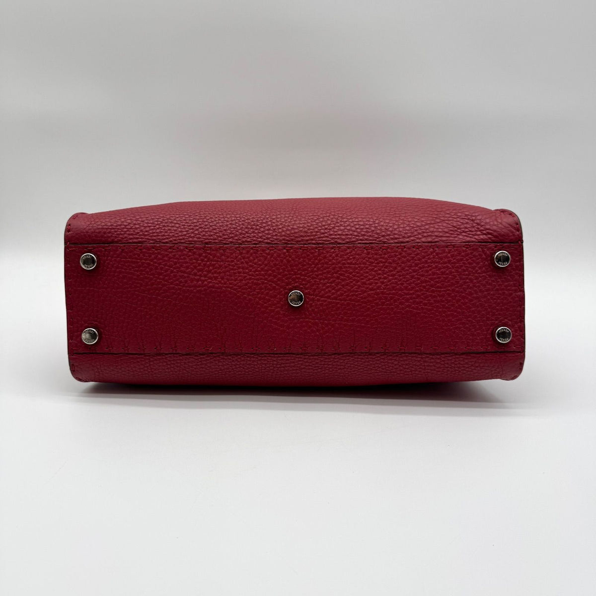 Fendi 2-Way Shoulder Bag Selleria Peekaboo Red Leather Turnlock — view 6
