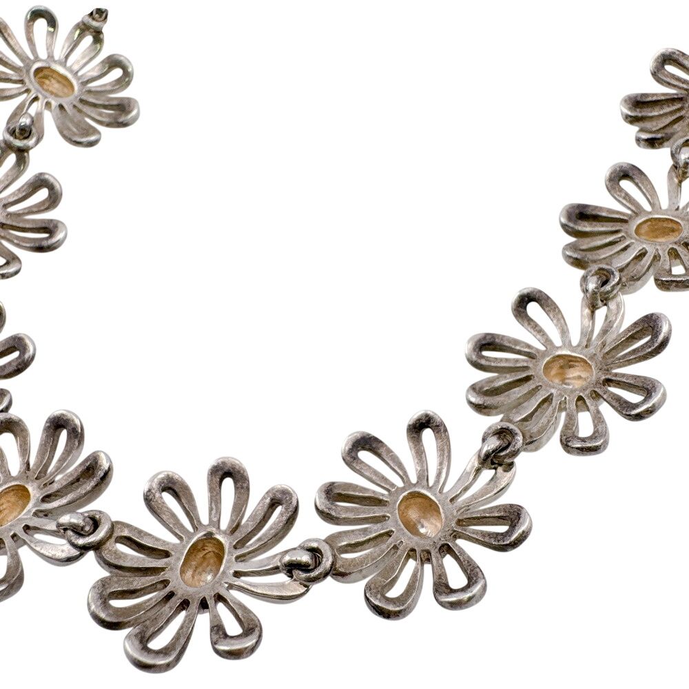 Tiffany & Co Daisy Flower Necklace 925 Sterling Silver Vintage Choker — view 4