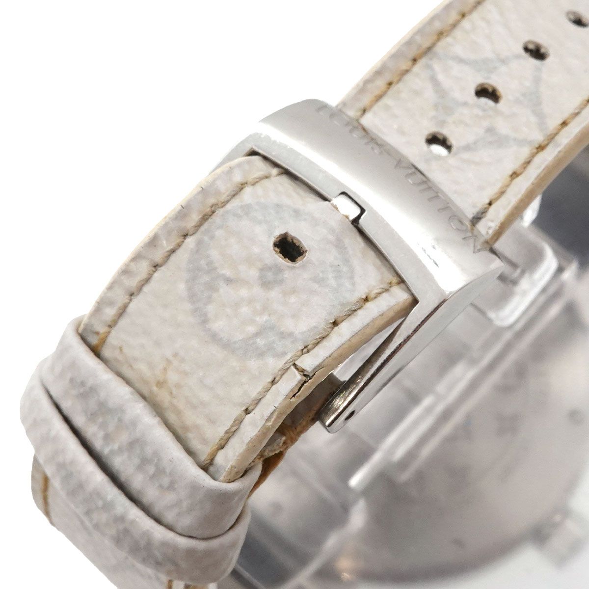 Louis Vuitton Tambour GM Monogram White Watch Quartz — view 6