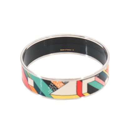 Hermes Enamel Bangle Bracelet Multicolor Gold Email — view 3