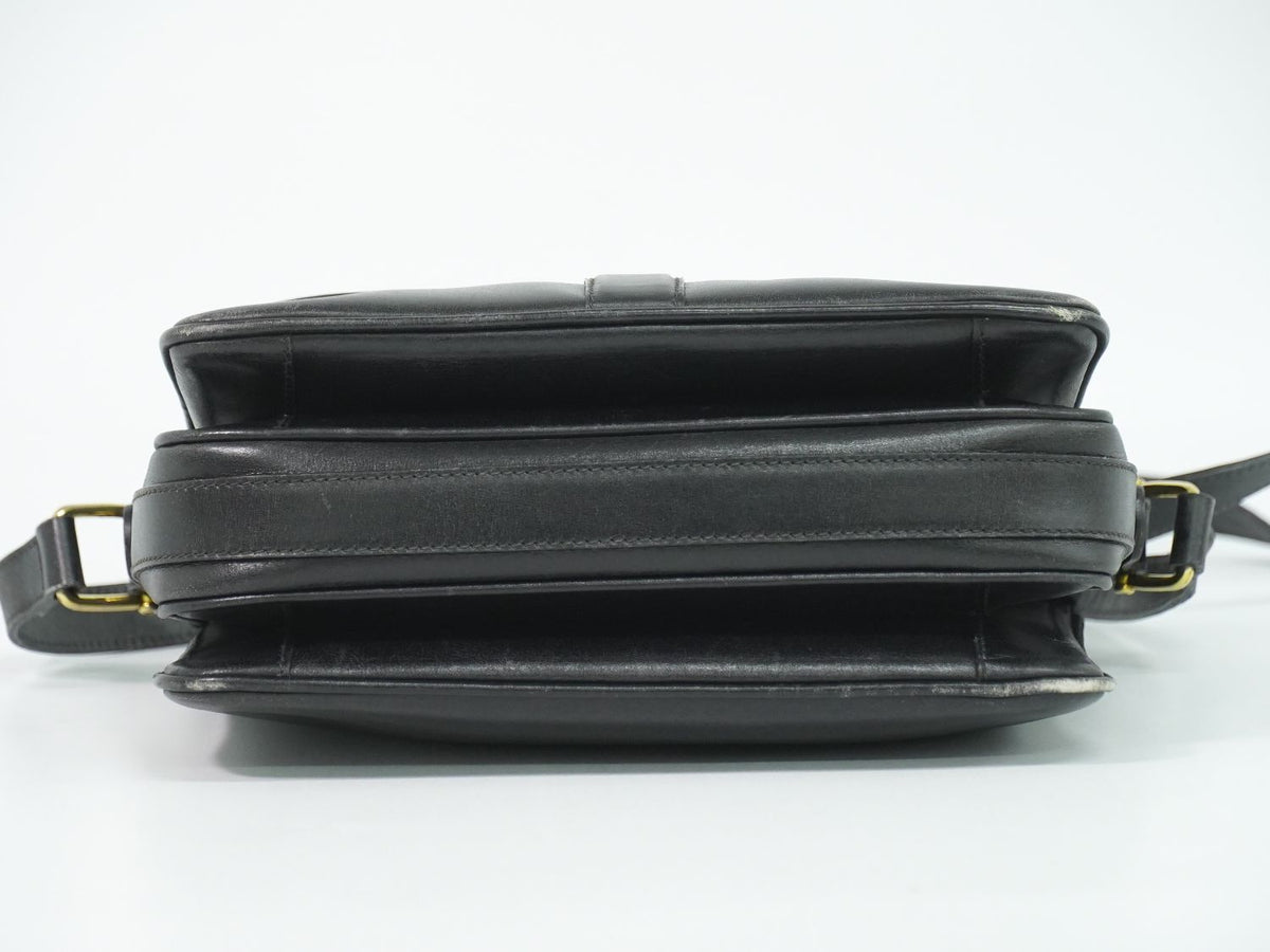 Celine Leather Shoulder Bag Pochette Black — view 3
