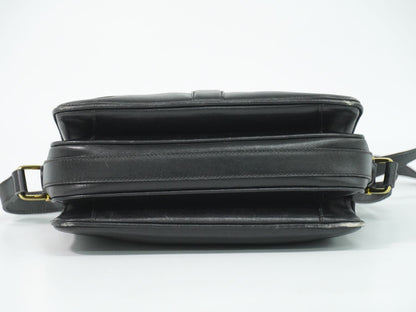 Celine Leather Shoulder Bag Pochette Black — view 3
