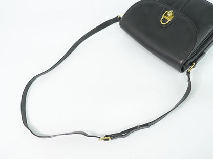 Celine Leather Shoulder Bag Pochette Black — view 4