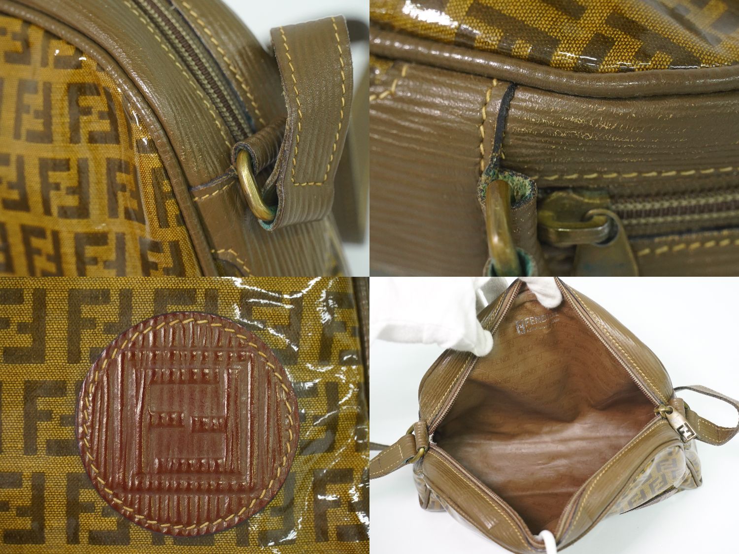 Fendi Shoulder Bag Pochette Brown Zucchino — view 8
