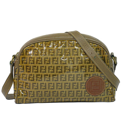 Fendi Shoulder Bag Pochette Brown Zucchino