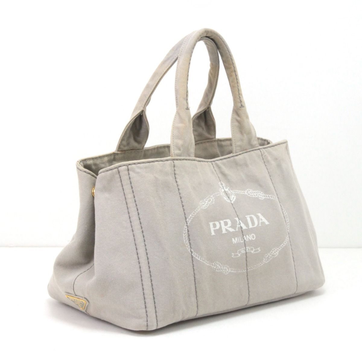 Prada Tote Bag Canapa Light Gray