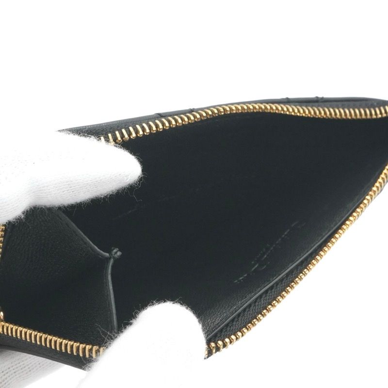 Dior Wallet Coin Case Black Gold Lady Dior Cosmos Cannage Fragment Card — view 6