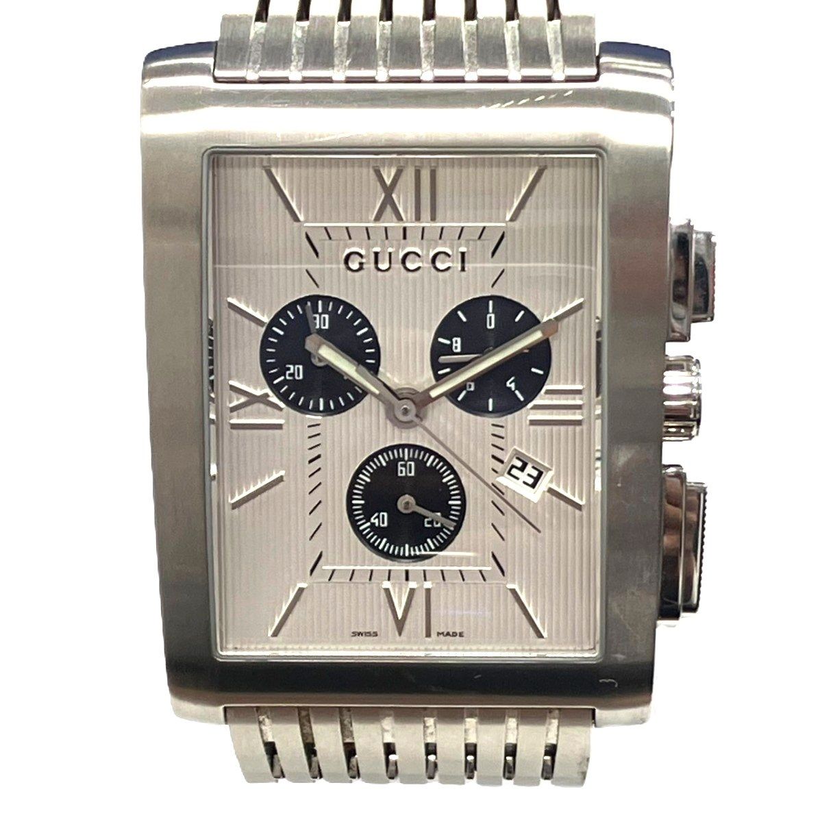 Gucci Metro Watch SS Quartz Silver Dial