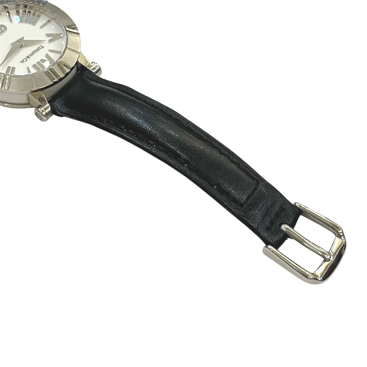 Tiffany & Co Atlas Watch SS Leather Quartz White Dial — view 6