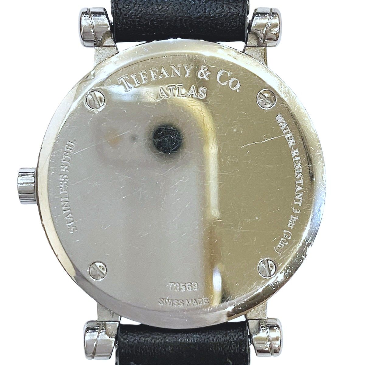 Tiffany & Co Atlas Watch SS Leather Quartz White Dial — view 5