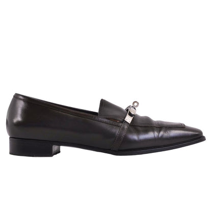 Hermes Loafers Moccasins Kelly Leather Shoes — view 6