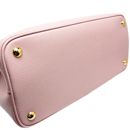 Prada Handbag 2-Way Double Bag Saffiano Cuir Leather Pink Gold — view 5