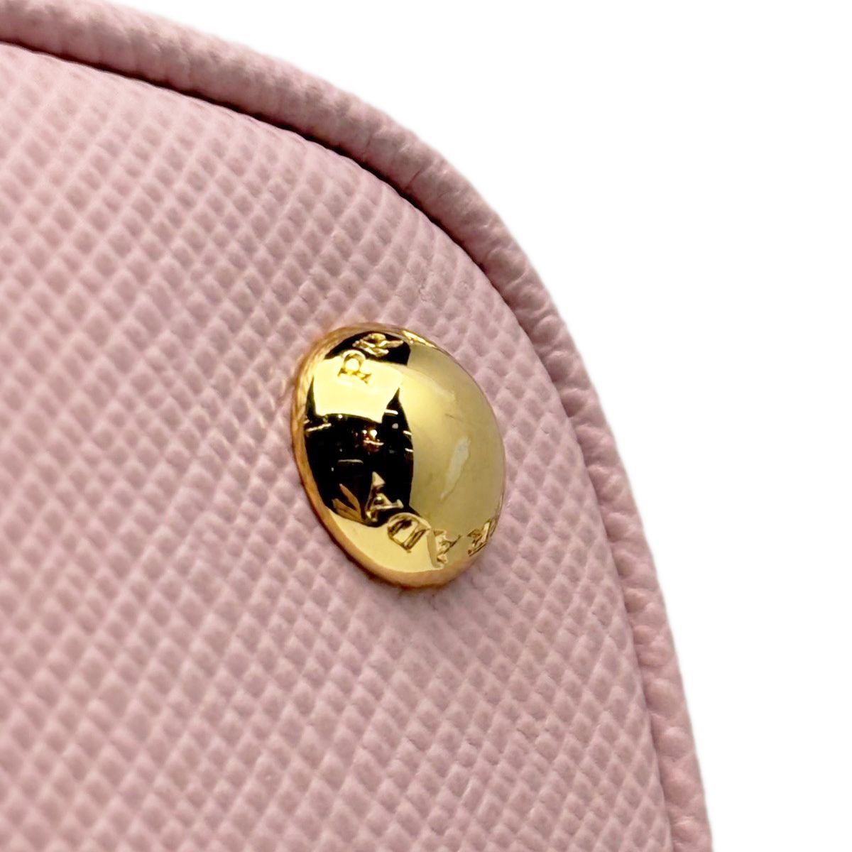Prada Handbag 2-Way Double Bag Saffiano Cuir Leather Pink Gold — view 7