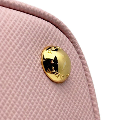 Prada Handbag 2-Way Double Bag Saffiano Cuir Leather Pink Gold — view 7