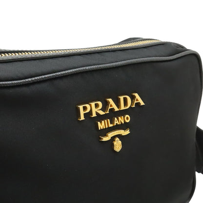Prada Shoulder Bag Pochette Crossbody 2-Way Pouch Clutch Nylon Leather Nero — view 8