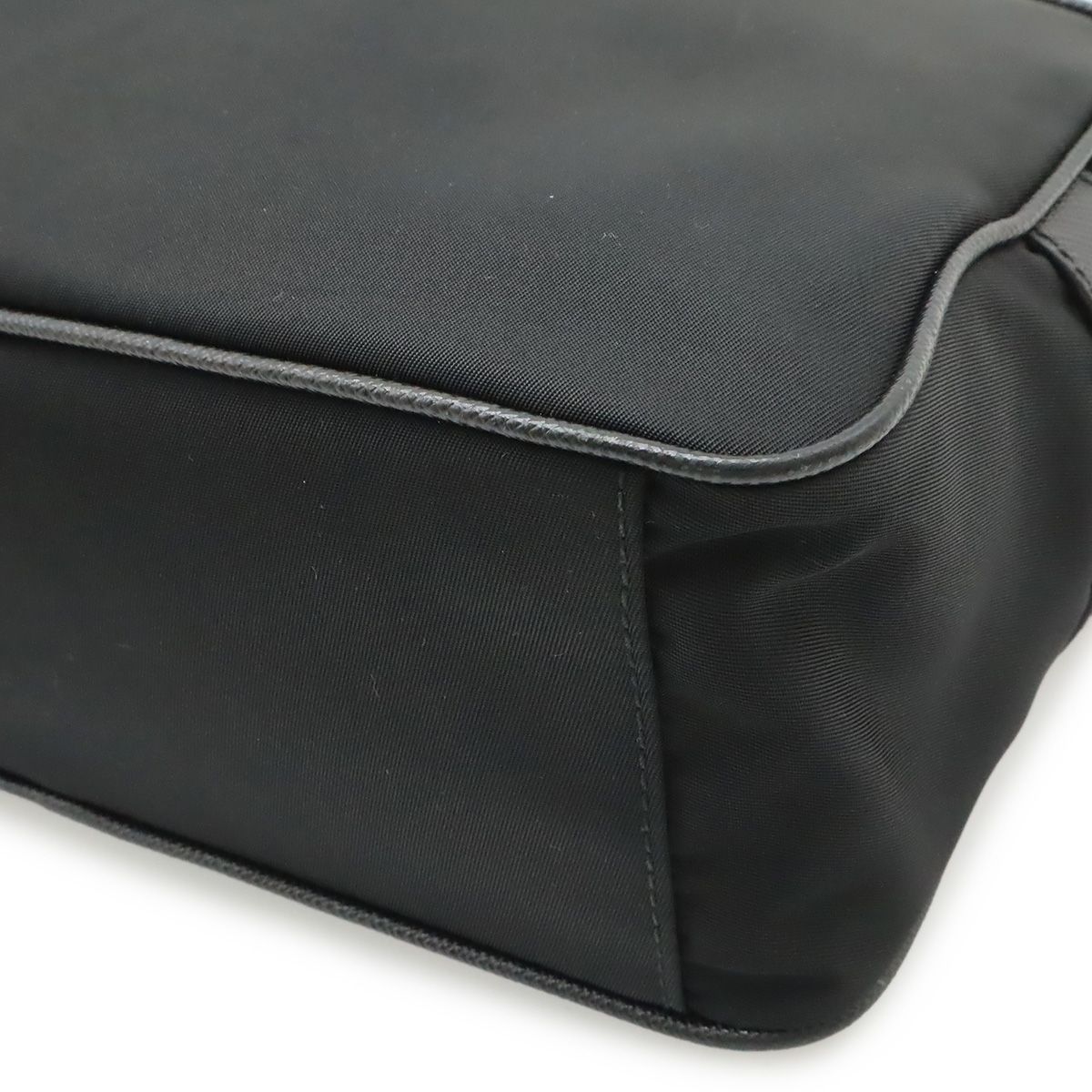 Prada Shoulder Bag Pochette Crossbody 2-Way Pouch Clutch Nylon Leather Nero — view 3