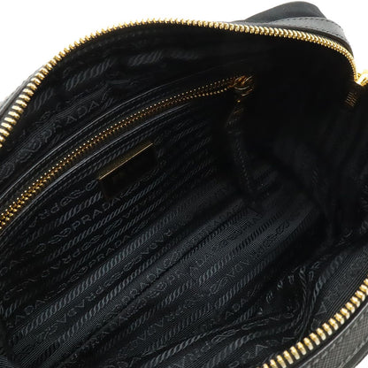 Prada Shoulder Bag Pochette Crossbody 2-Way Pouch Clutch Nylon Leather Nero — view 7