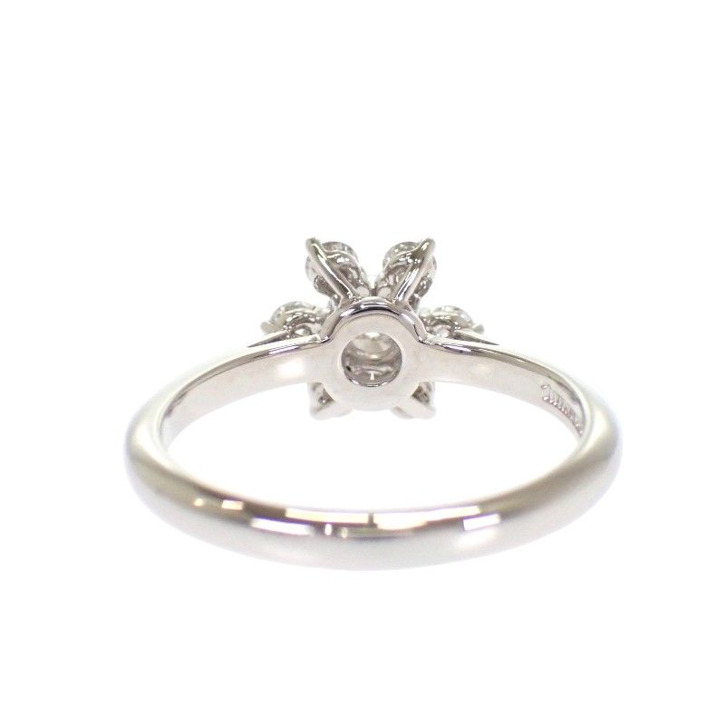Tiffany & Co Buttercup Ring 49 Platinum Diamond Flower — view 7
