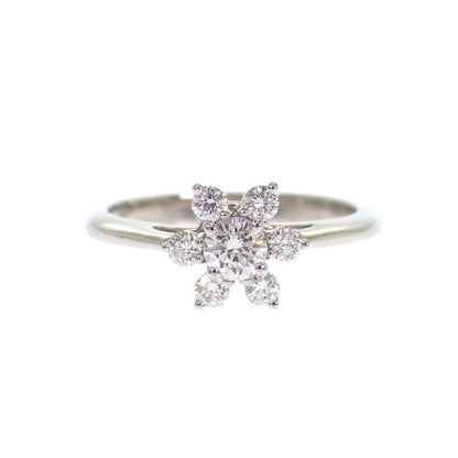 Tiffany & Co Buttercup Ring 49 Platinum Diamond Flower — view 2