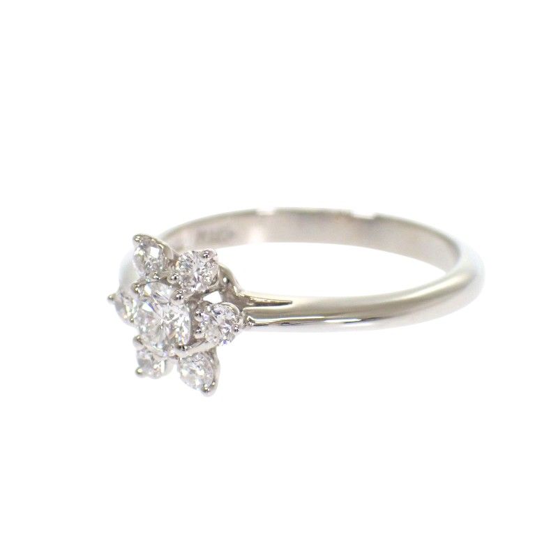 Tiffany & Co Buttercup Ring 49 Platinum Diamond Flower — view 3