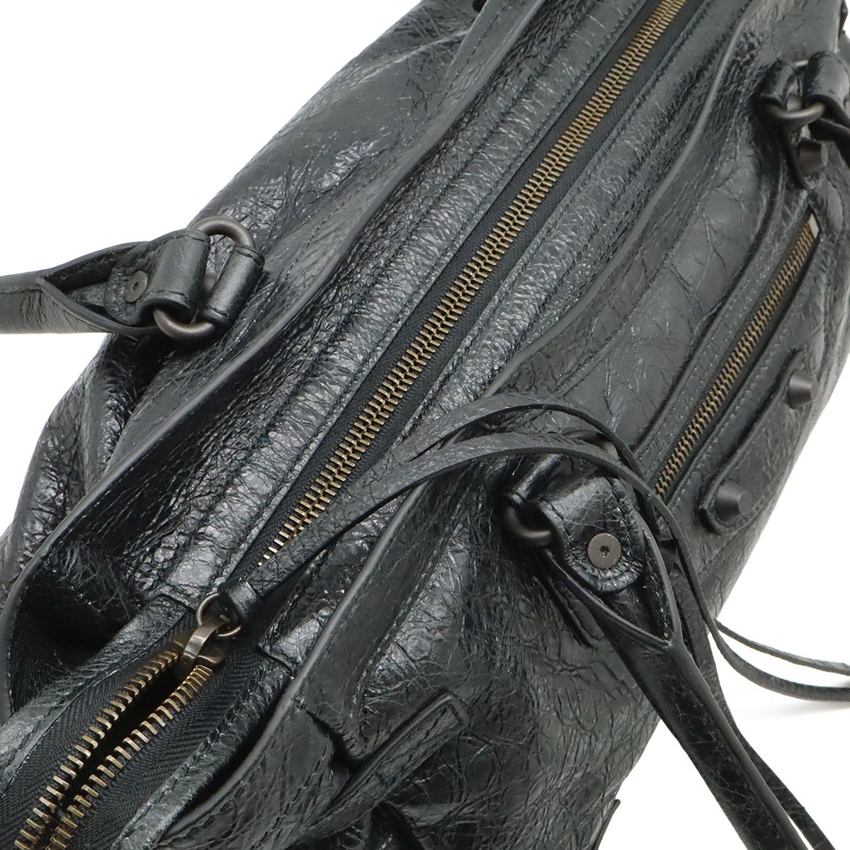 Balenciaga le City East West Tote Shoulder Bag Crossbody Leather Black — view 5