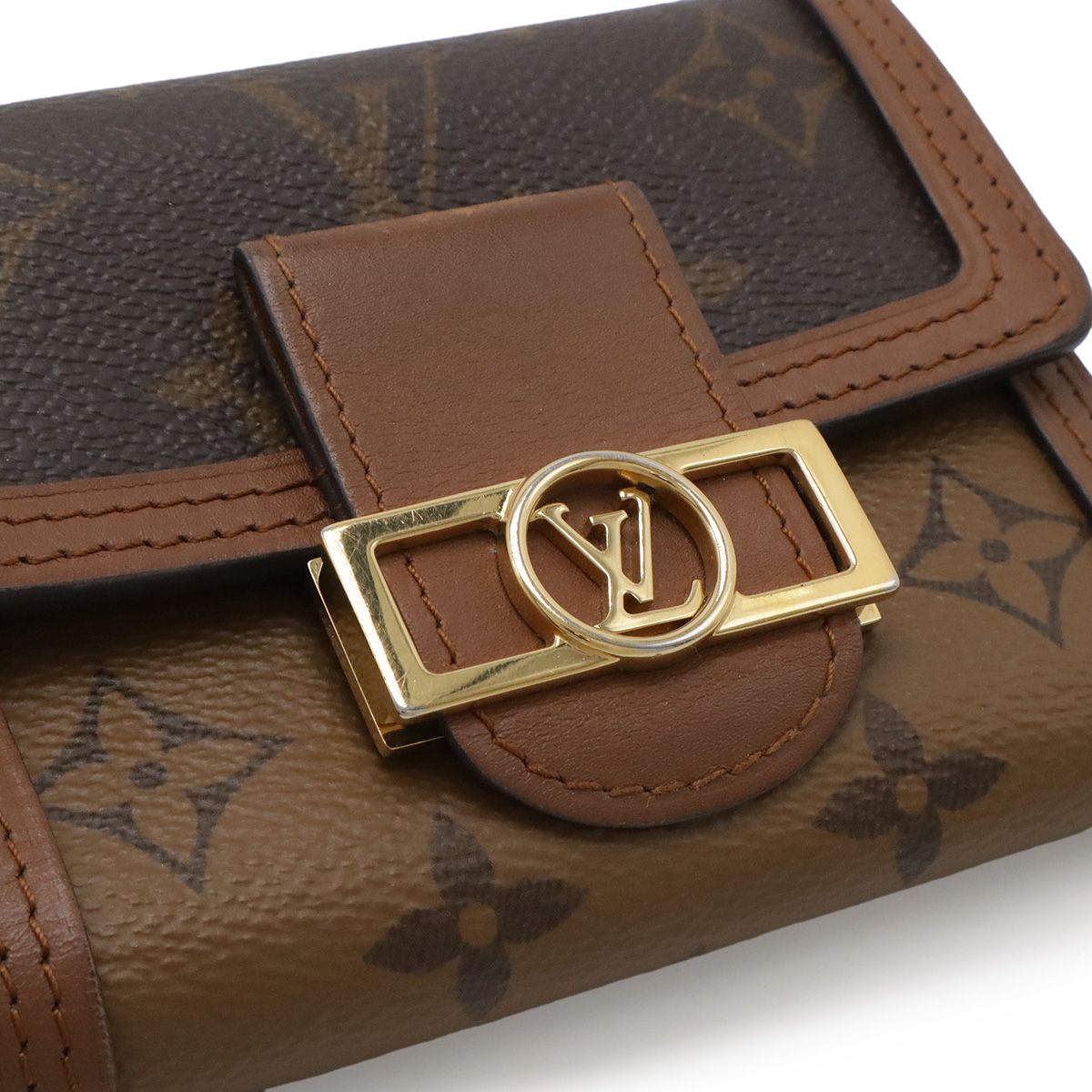 Louis Vuitton Monogram Reverse Portefeuille de Fine Compact Trifold Wallet — view 4