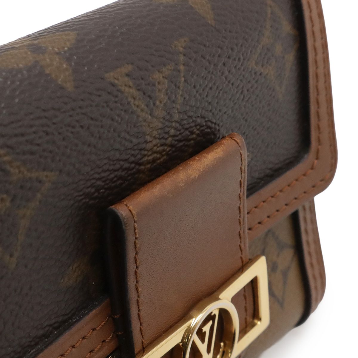Louis Vuitton Monogram Reverse Portefeuille de Fine Compact Trifold Wallet — view 5
