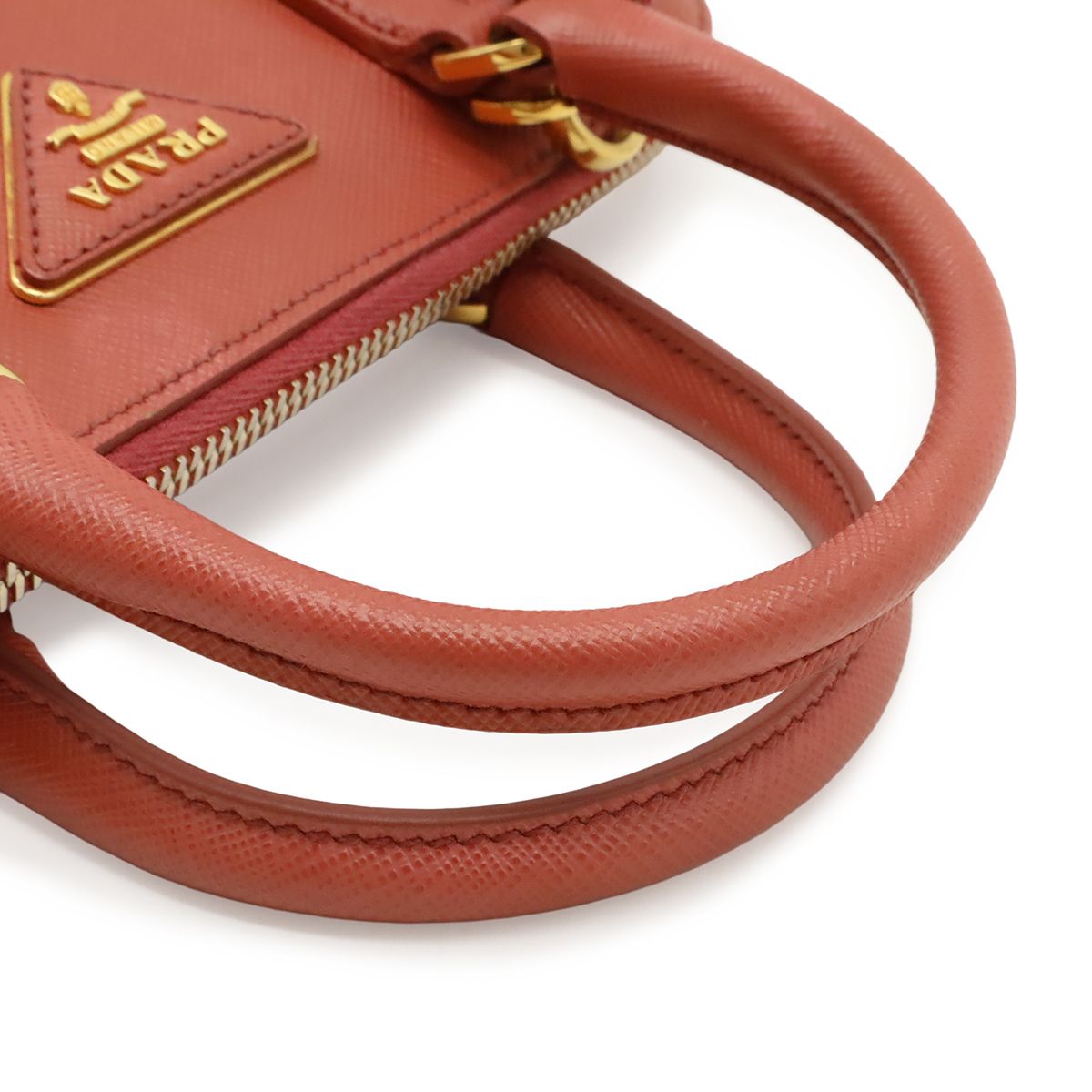 Prada Promenade Mini Bag 2-Way Crossbody Saffiano Leather Pink Gold — view 5