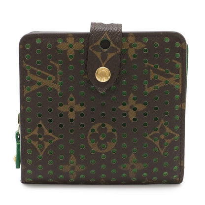 Louis Vuitton Monogram Perforated Compact Zip Bifold Wallet Vert Green