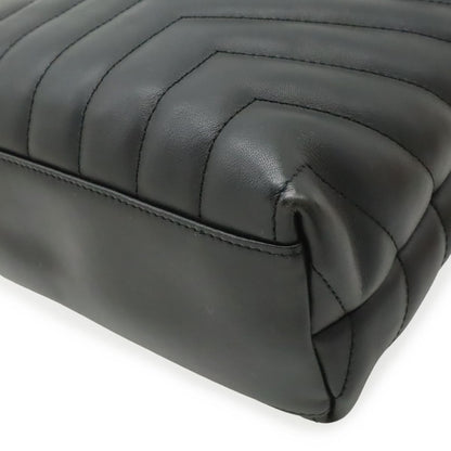 Saint Laurent Paris YSL Loulou Chain Shoulder Bag 2-Way Quilted Leather Black — view 3