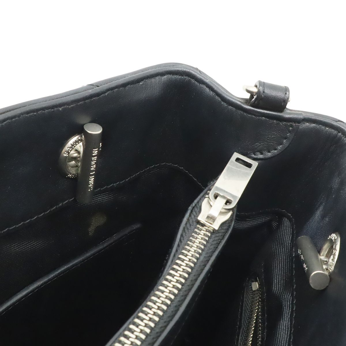 Saint Laurent Paris YSL Loulou Chain Shoulder Bag 2-Way Quilted Leather Black — view 8