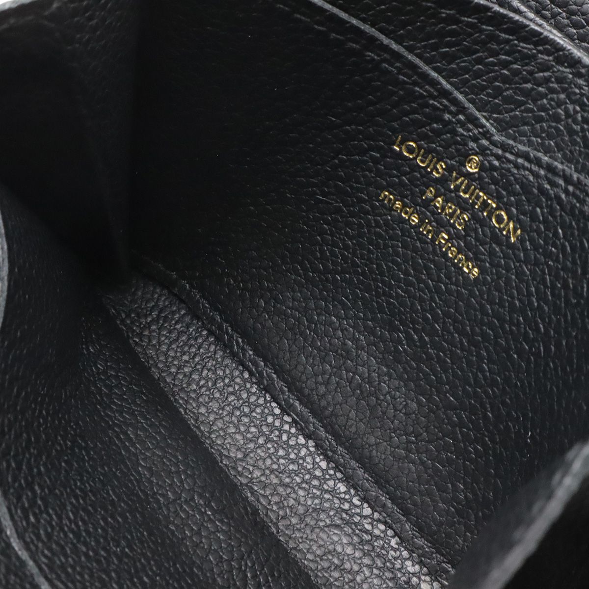 Louis Vuitton Monogram Empreinte Zippy Coin Purse Small Noir Black — view 6