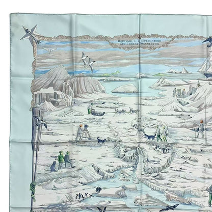 Hermes Carre 90 Scarf Silk Hommage A L'explorateur Sir Ernest Shackleton Homage — view 5