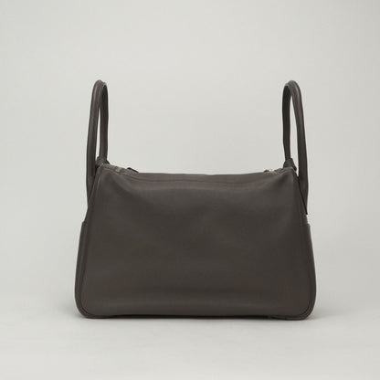 Hermes Lindy 34 Tote Shoulder Bag Color Etain Gray Silver — view 3