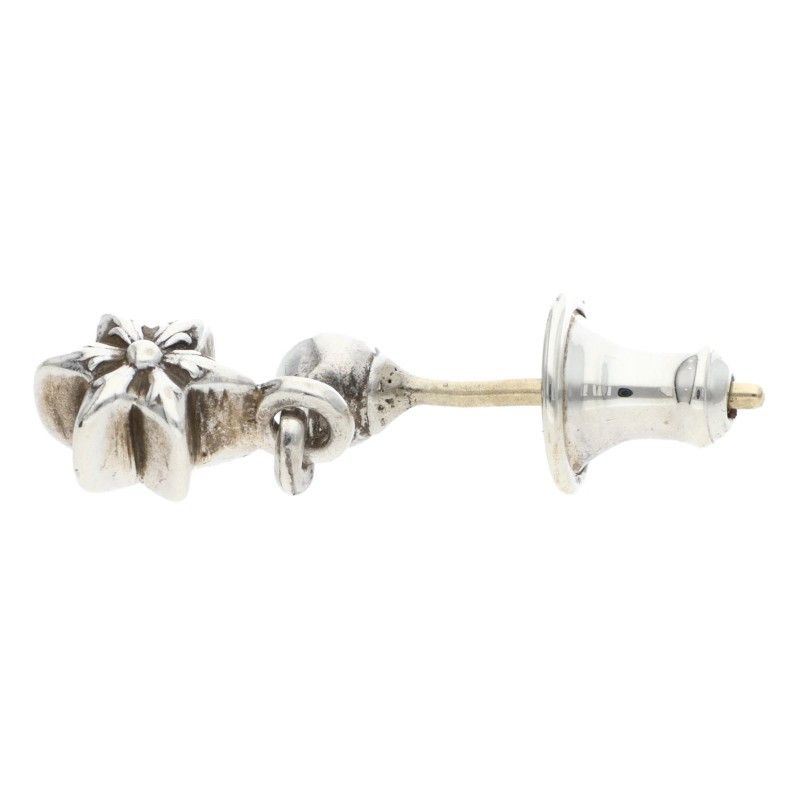 Chrome Hearts Tny Str Drp 1 Tie Nice Tardrop Silver Earrings — view 4