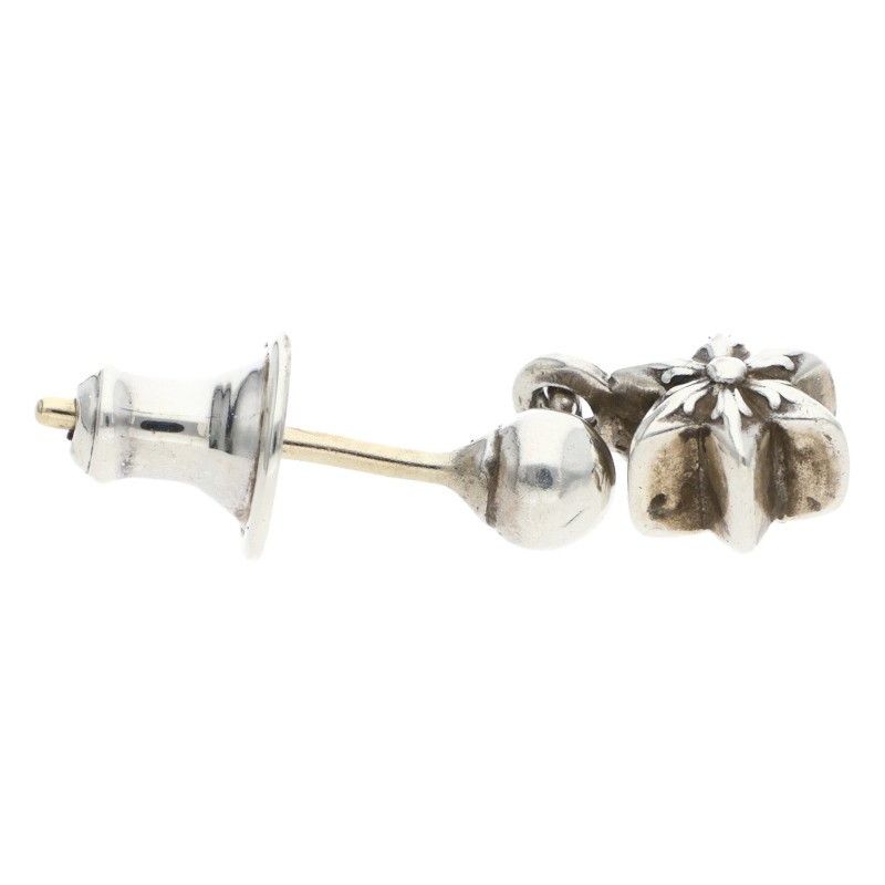 Chrome Hearts Tny Str Drp 1 Tie Nice Tardrop Silver Earrings — view 3