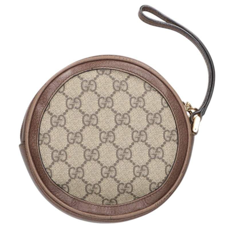Gucci GG All Over Print Canvas Leather Pouch — view 2