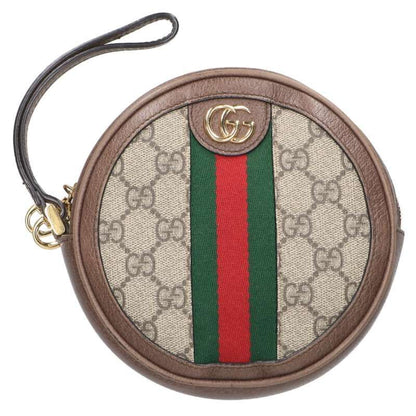 Gucci GG All Over Print Canvas Leather Pouch