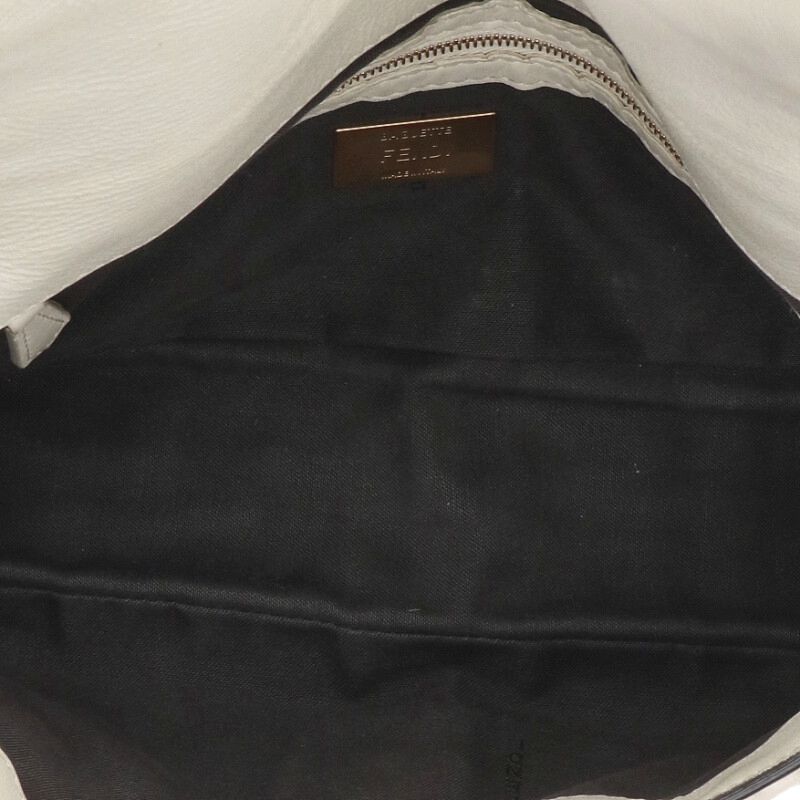 Fendi Logo Embossed Baguette Shoulder Bag — view 4